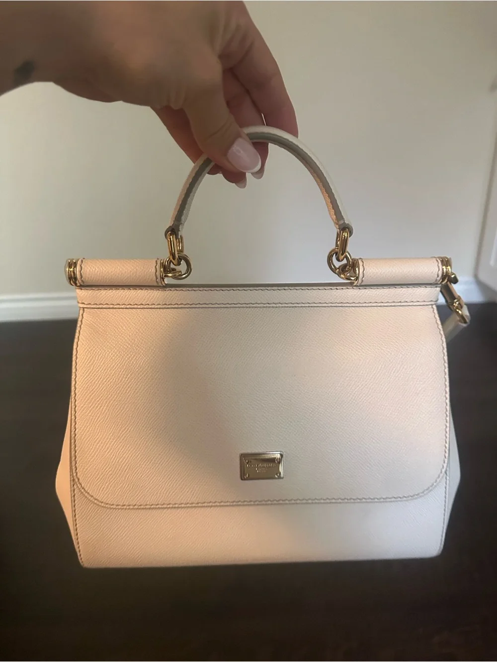 Dolce & Gabbana Top-Handle Satchel with Gold Hardware (removable strap)